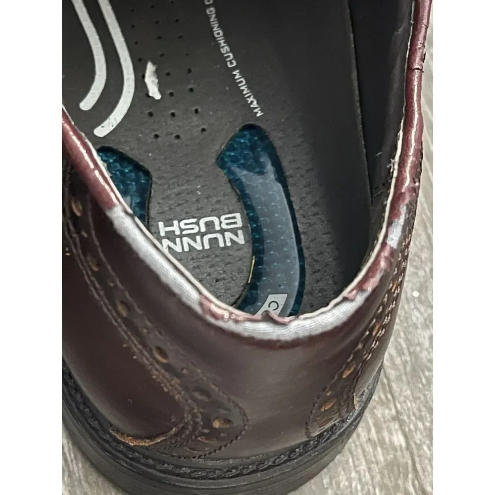 Nunn Bush Mens ‎ Kore Pro Brown Flat Oxfords Shoes Sz 12 S-117